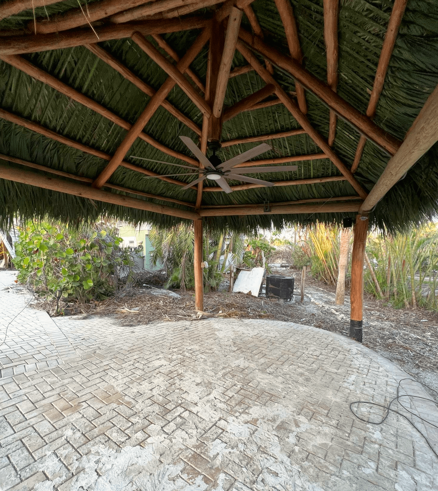 Tiki built over pavers